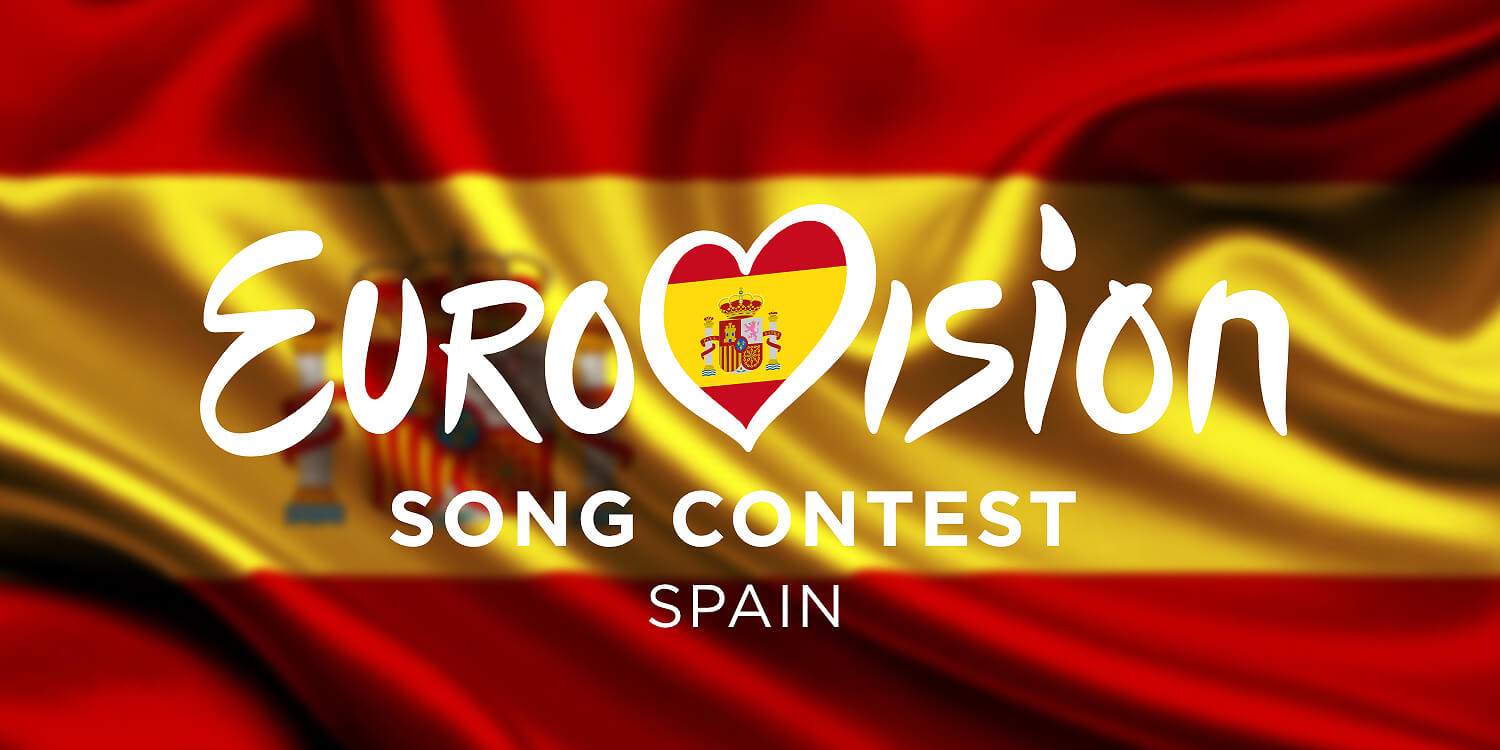Logo Eurovisión con bandera de españa